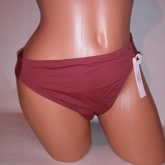 Victoria's Secret Other - Victoria Secret Swim Bikini Bottom XL Brazilian Ginger Solid Double Strap New